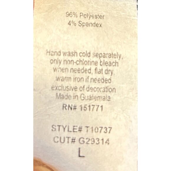 Kaileigh Blouse Womens Large Navy Ruffle Faux Button Long Sleeve Textured Boho - Picture 5 of 6